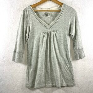 Vintage BKE Womens Y2K Knit Tunic Top Sz M Grey Preppy Soft Grunge Raw‎ Contrast